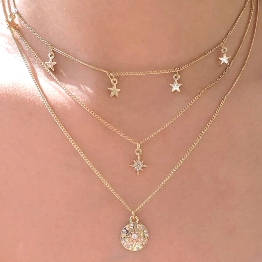 NEW! Gold layered sunburst choker